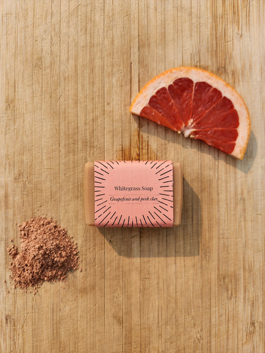 Grapefruit and pink clay